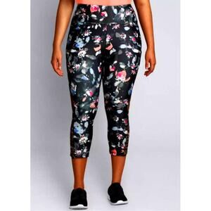 LIVI Lane Bryant 14W 16W High Rise Signature LEGGINGS ACTIVE X-Large Floral Crop